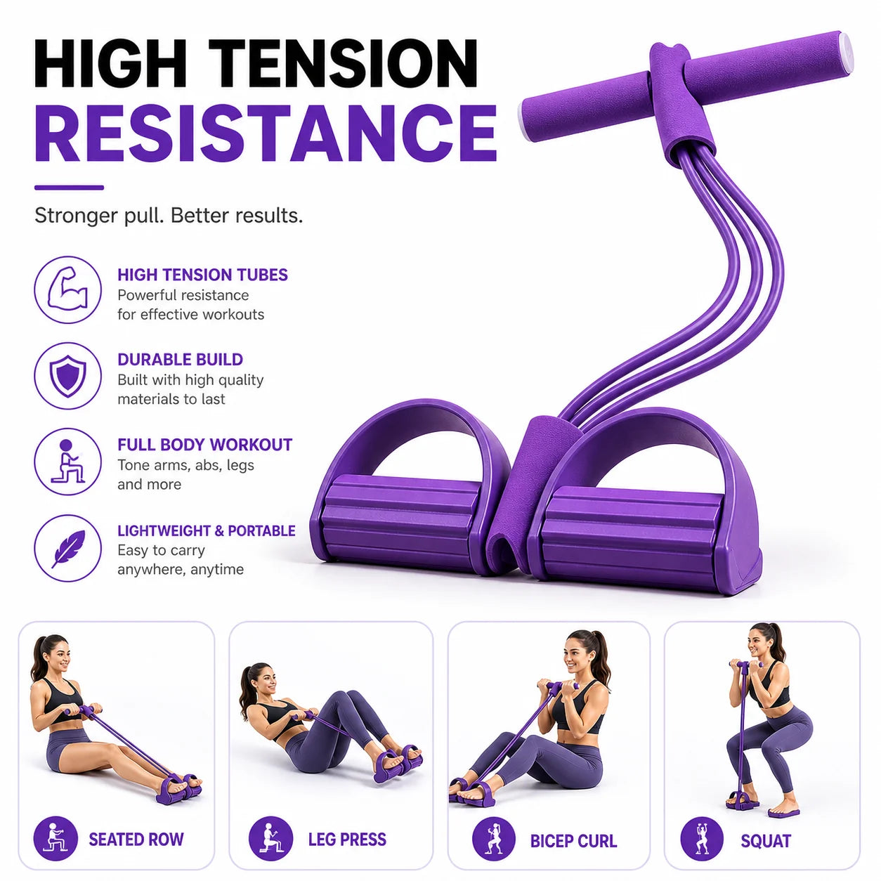 Kartendo™ Pedal Puller Resistance Band – Portable Full Body Fitness Trainer