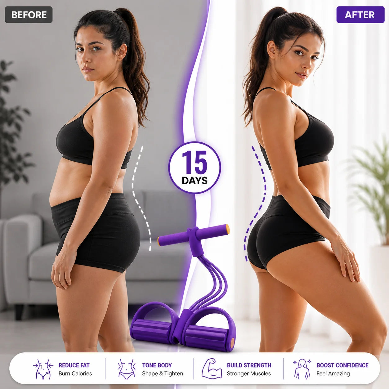 Kartendo™ Pedal Puller Resistance Band – Portable Full Body Fitness Trainer