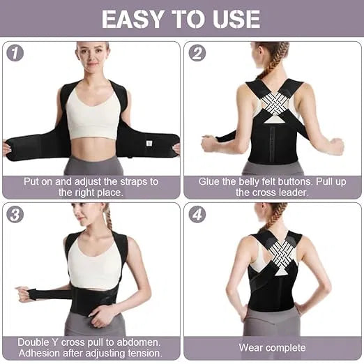 Kartendo™ Posture Corrector Back Support Brace – Adjustable & Comfortable